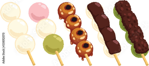 団子のイラスト