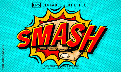 Smash cartoon comic editable text effect