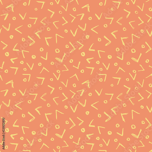 Vector Seamless Hand Drawn Scribble Pattern. Minimal Artistic Sketch Endless Print.