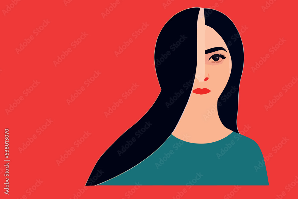 Image of an Iranian girl wearing a hijab, protests for women's freedom in Iran
Image of an Iranian girl wearing a hijab, protests for women's freedom in Iran
