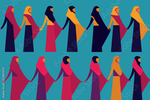 Two girls in hijab looking proud at protests in Iran
