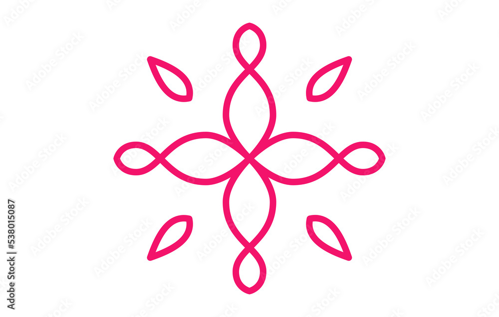 Abstract Mandala Simple Line Logo Design Abstract Mandala Simple Line Logo Design
