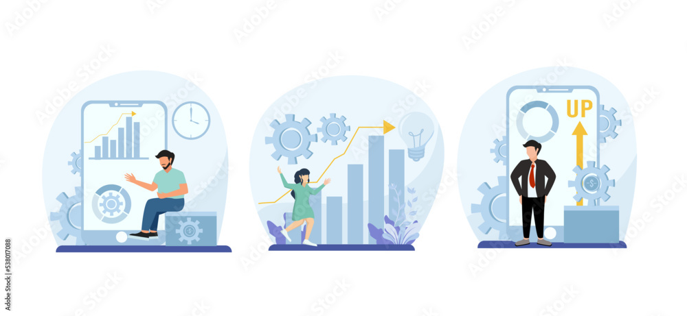 Flat Bundle Business Design Illustration Flat Bundle Business Design Illustration