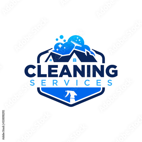 Clean House logo design vector
