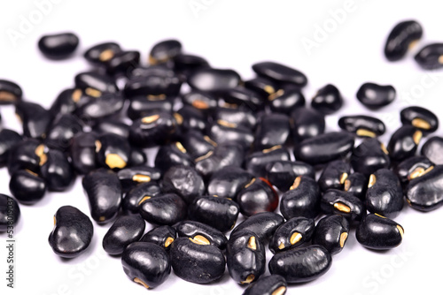 Chinese black soybeans in a closeup