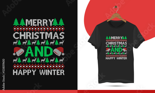 Merry Christmas and Happy Winter t-shirt designs for ugly sweater x mas party. Christmas merchandise designs. Christian religion quotes saying for print.