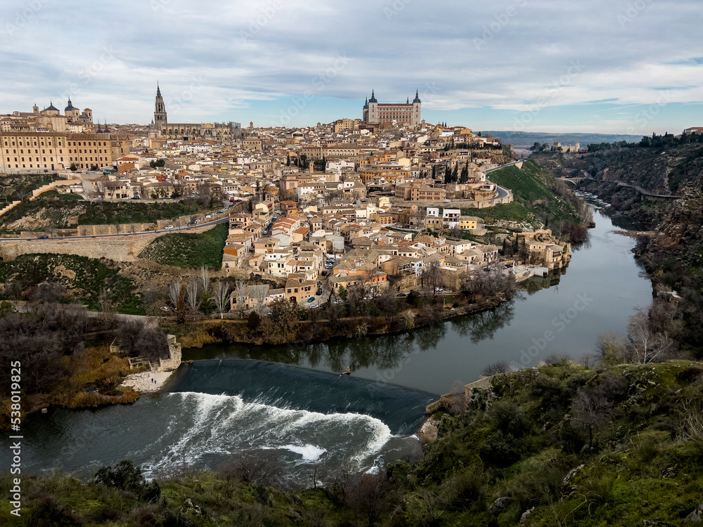 Landscape of the city of toledo, spain