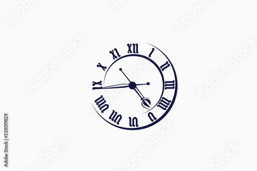 Illustration vector graphic of old clock 