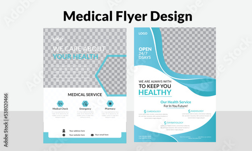  Medical flyer Design Layout Vector design Template and Medical  Healthcare Flyer background Design