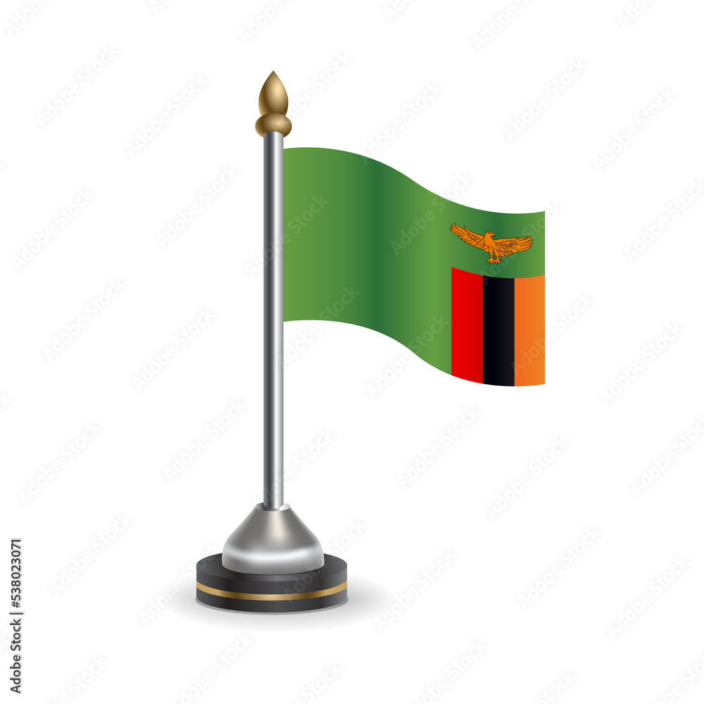 State table flag of Zambia. National symbol perfect for design, Background transparent State table flag of Zambia. National symbol perfect for design, Background transparent