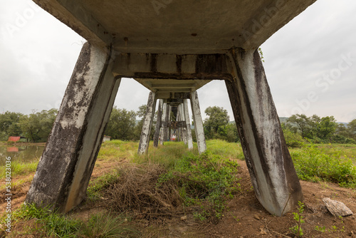 The bailey bridge, parallel to new Borim Bridge was built during Portuguese era.  photo