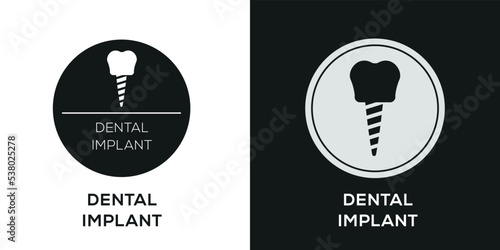 Creative (Dental Implant) Icon ,Vector sign.