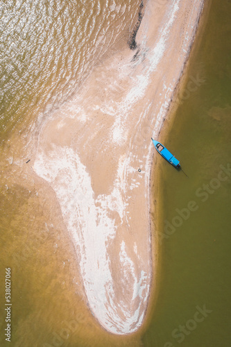 Aerial view of Koh Panyee sandbank in Phang Nga, Thailand