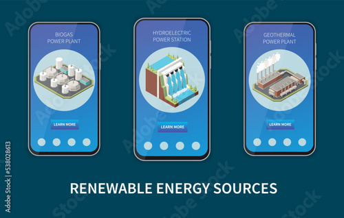 Renewable Energy Banners Set