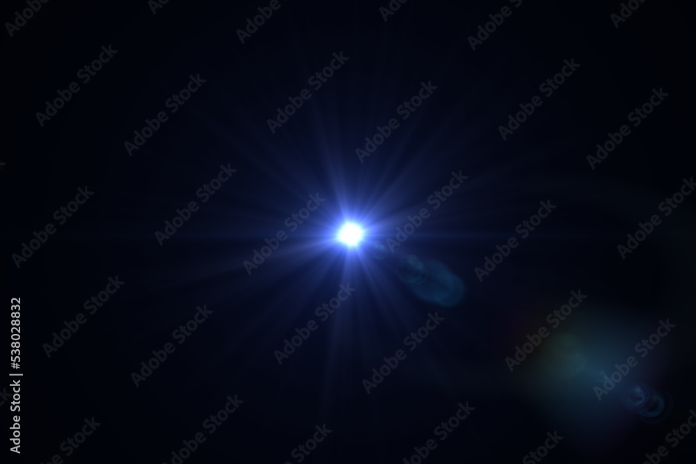 Natural, lens flare on the black background Natural, lens flare on the black background