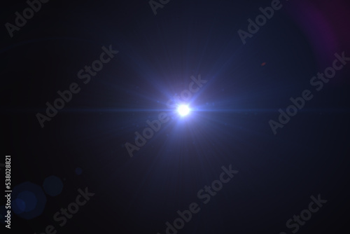Natural, lens flare on the black background © panomporn