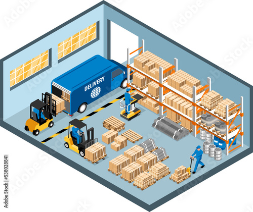Isometric Warehoouse Interior