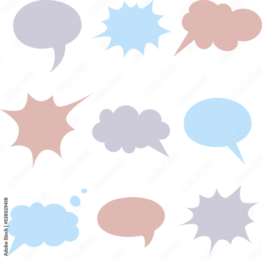 set of speech bubbles set of speech bubbles