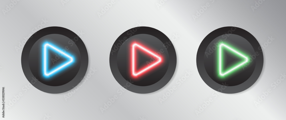 black 3d neon player keypad and technology illustration, sign and symbol black 3d neon player keypad and technology illustration, sign and symbol