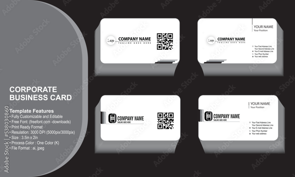 Business Card Branding Identity Corporate Company Design