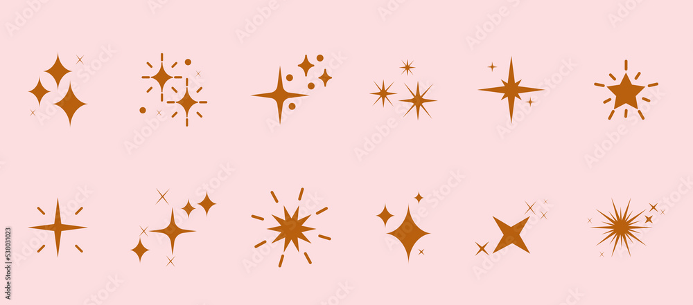Set of sparkles star icons.Star line icon.Bright firework.Light icon set.Flash,shine sparkle icon,glare,blink star. Abstract elements of star,sparkling. Set of sparkles star icons.Star line icon.Bright firework.Light icon set.Flash,shine sparkle icon,glare,blink star. Abstract elements of star,sparkling.