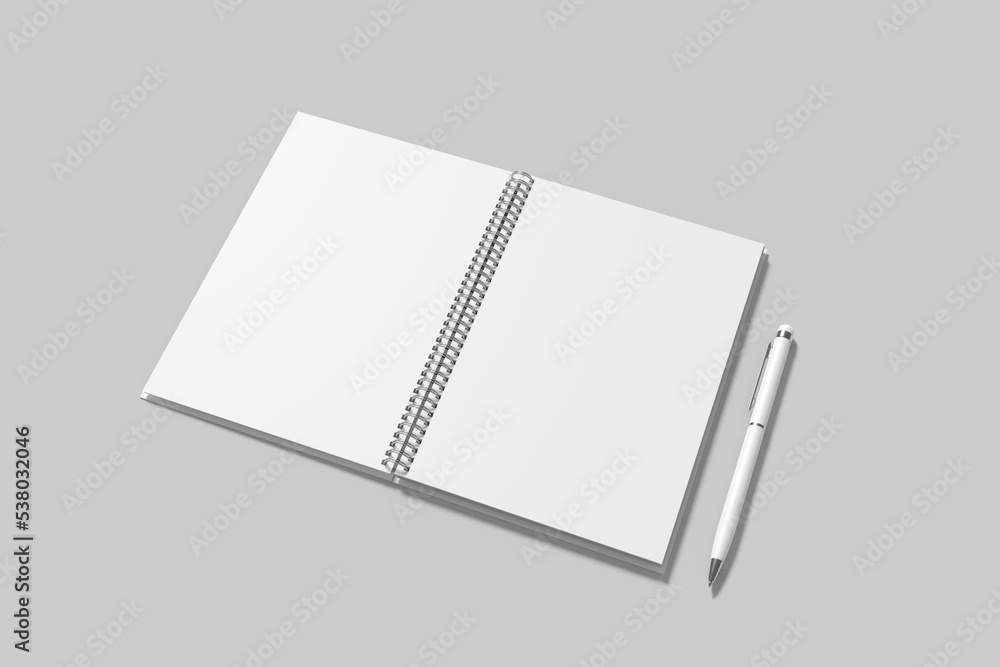 A5 Spiral Notebook Blank Mockup A5 Spiral Notebook Blank Mockup