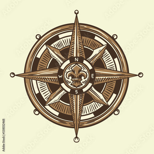 compass rose isolated