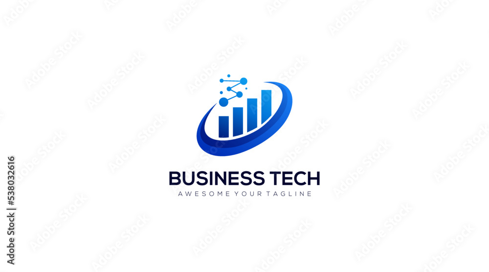 Finance Tech Logo Design Vector Illustration Finance Tech Logo Design Vector Illustration