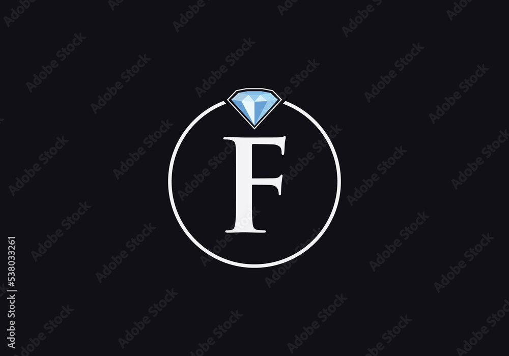 Diamond jewellery circle logo design with the letters Diamond jewellery circle logo design with the letters