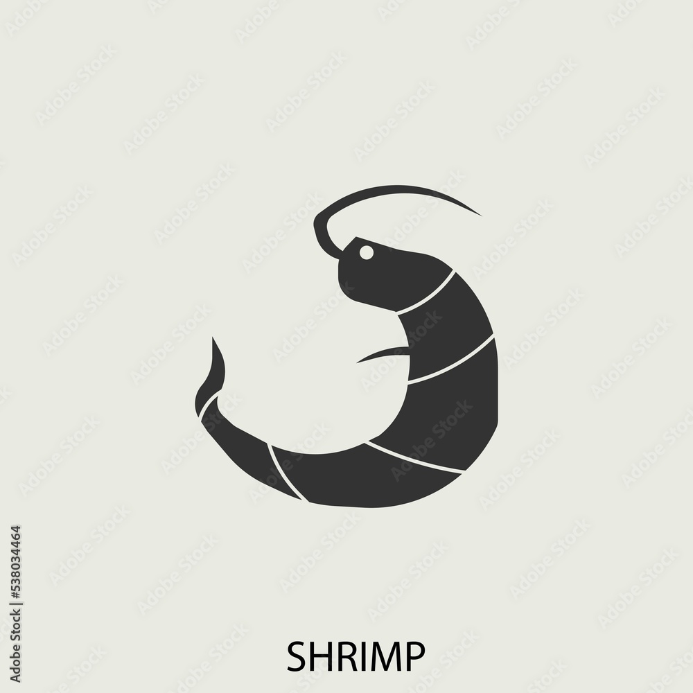 Obraz premium Shrimp icon