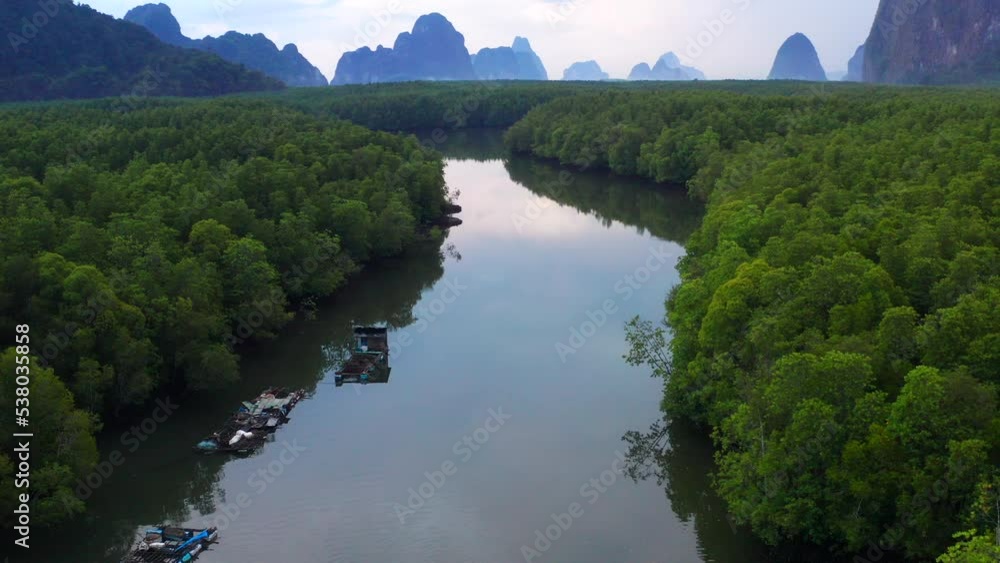Aerial view of Phang Nga bay, Thailand Aerial view of Phang Nga bay, Thailand