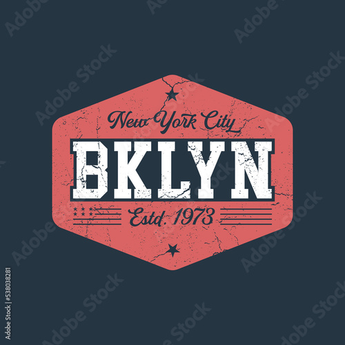 BKLYN New York City - Tee Design For Printing. Good For Poster, Wallpaper, T-Shirt, Gift.