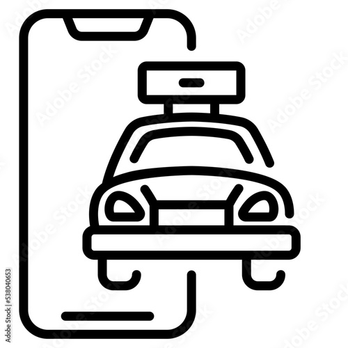 mobile taxi icon