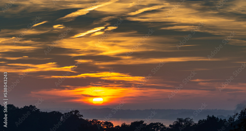 sunset in the mountains