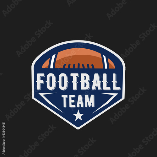 illustration vector of rugby team logo perfect for print,etc