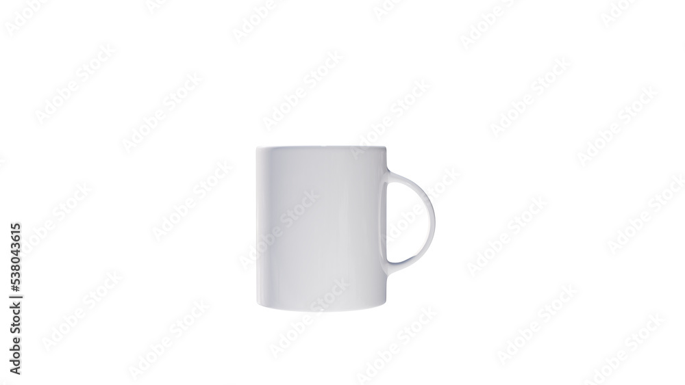 3D white ceramic hot coffee cup 3D white ceramic hot coffee cup