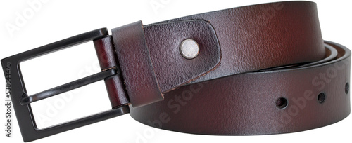 Brown leather belt.