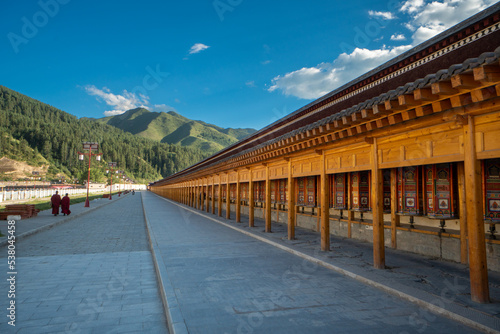 Prayer wheels at Labrang Temple, Xiahe, Gannan, Gansu, China