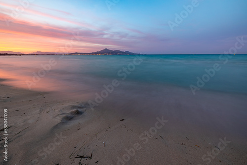 sunset on the beach