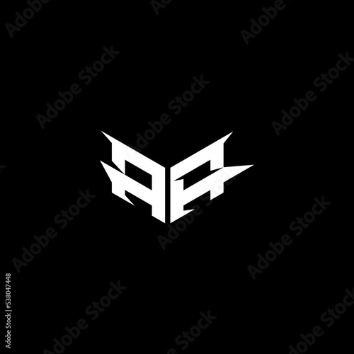 AA strong shape logo esport and gaming concept design