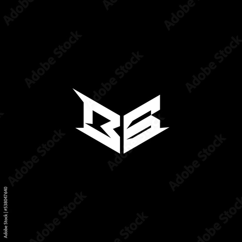 BB strong shape logo esport and gaming concept design