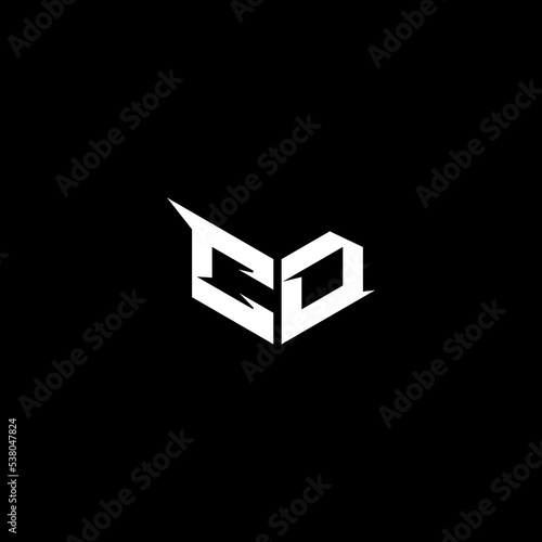 CD strong shape logo esport and gaming concept design
