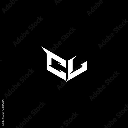 CL strong shape logo esport and gaming concept design