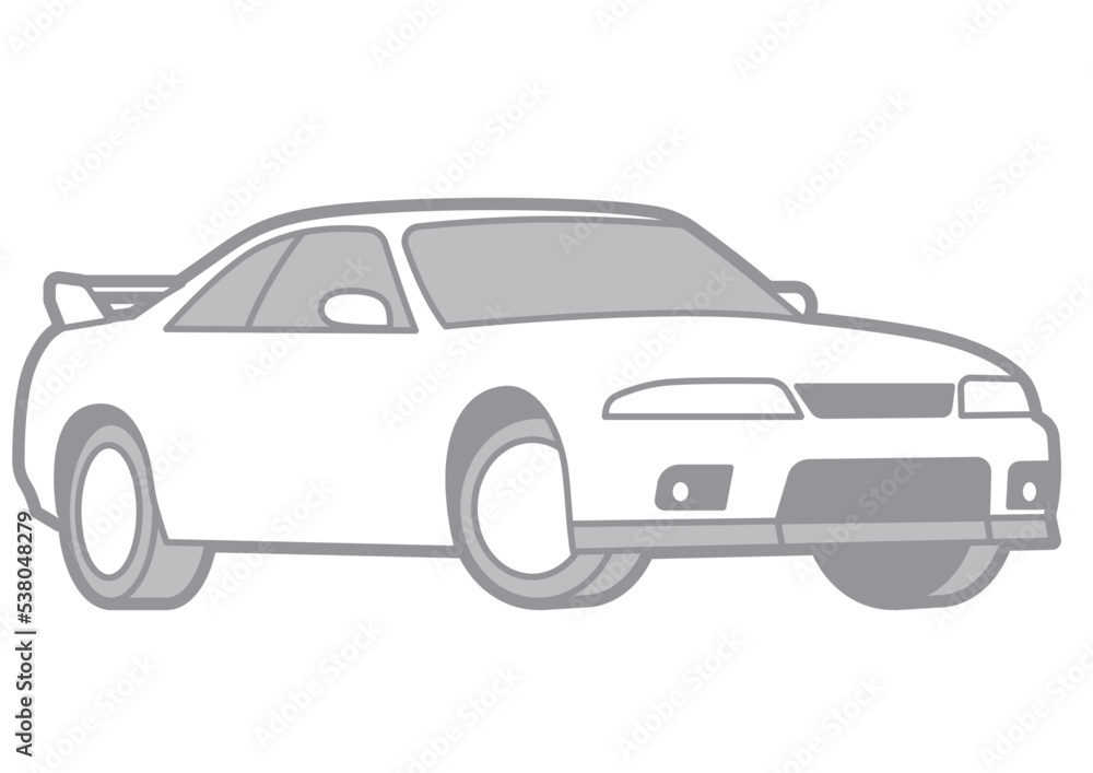 JAPANESE SPORT CAR - VECTOR ILLUSTRATOR ON BACKGROUND WHITE - SPORTCAR_T059 : 538048279