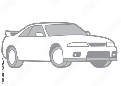 JAPANESE SPORT CAR - VECTOR ILLUSTRATOR ON BACKGROUND WHITE - SPORTCAR_T059 : 538048279
