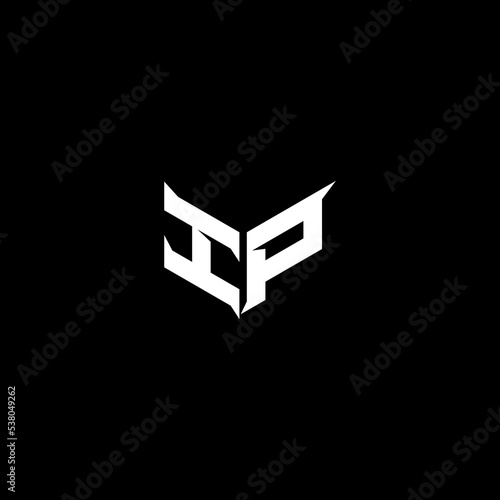 IP strong shape logo esport and gaming concept design