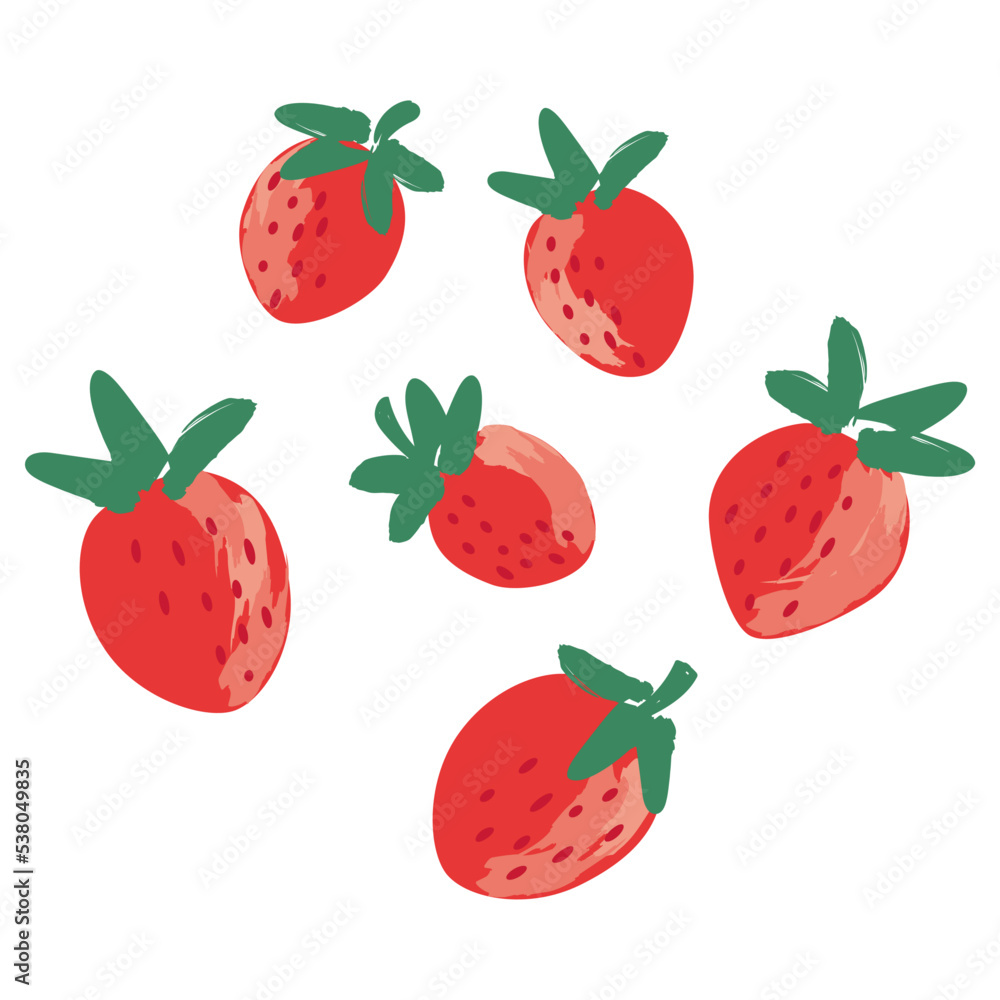 Vector hand drawn strawberry illustration Vector hand drawn strawberry illustration