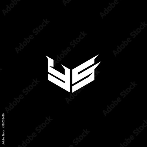 YS strong shape logo esport and gaming concept design