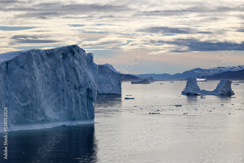 Icebergs in Uummannaq Fjord  Greenland  Denmark  