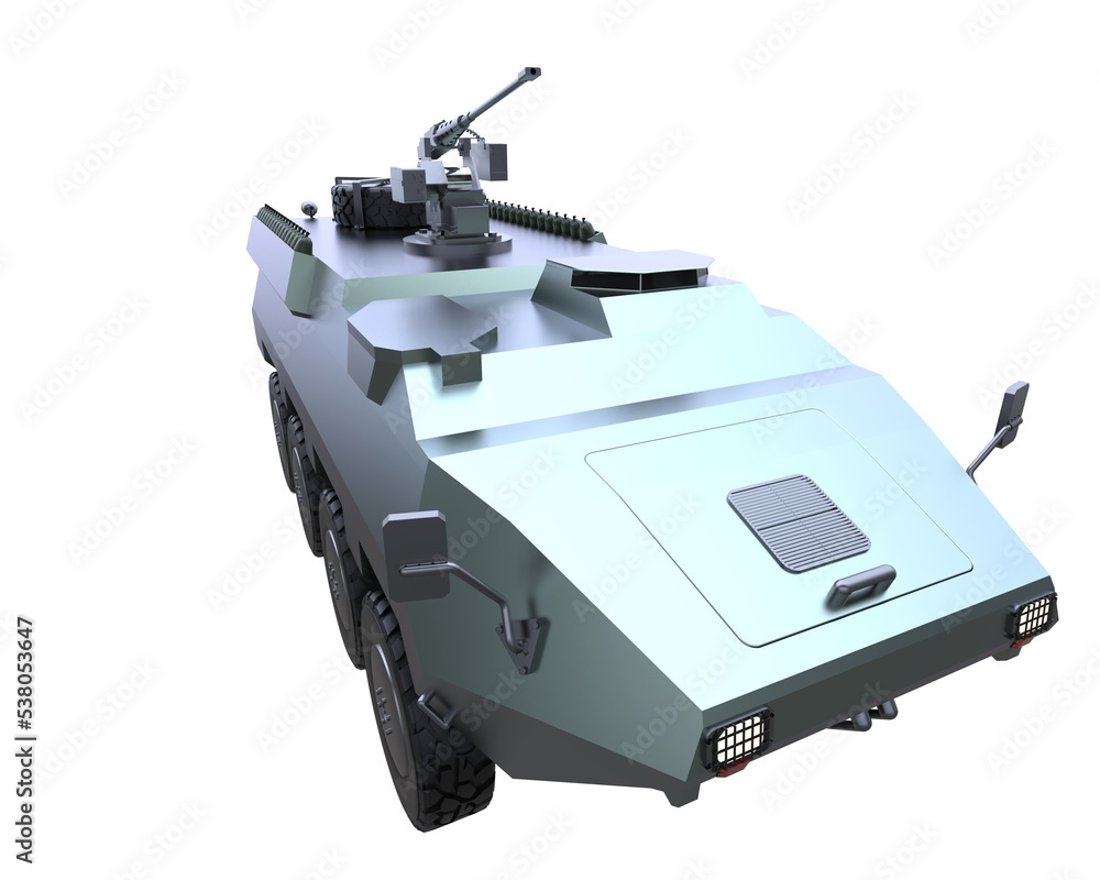War vehicle on transparent background. 3d rendering - illustration War vehicle on transparent background. 3d rendering - illustration